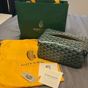 Goyard Bowling 25 Toiletry Bag in green